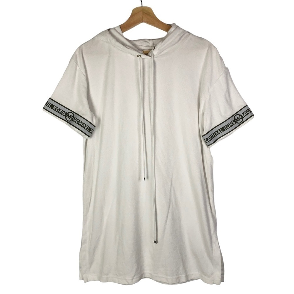 Michael Michael Kors Solid White Terry Hooded Swi… - image 2